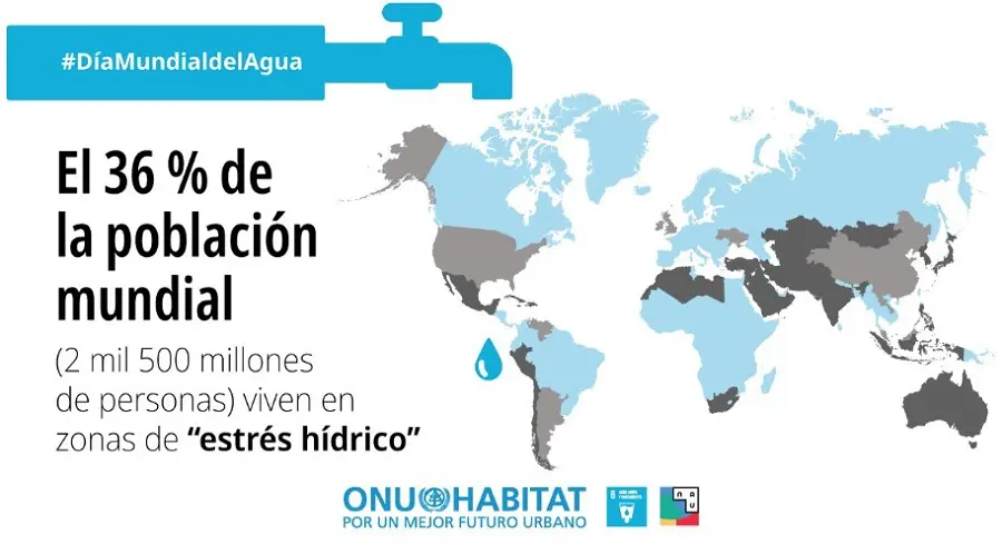 Ilustracion 1 Zonas del planeta bajo estres hidrico