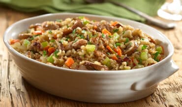 Arroz con Champiñones y Salchichas
