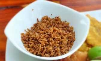 arroz con coco frito