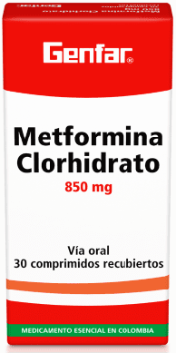 Metformina 850mg Clorhidrato Tabletas - Genfar