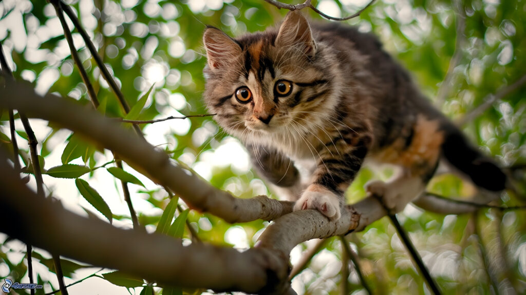 Gato en los árboles - por qué se suben a los árboles