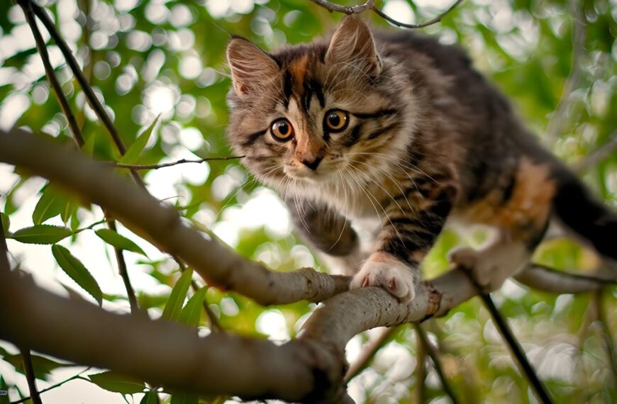 Gato en los árboles - por qué se suben a los árboles