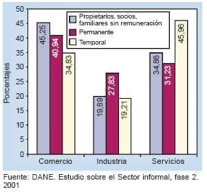 Proporción de ocupados, por tipo - Caracterización del Sector Informal