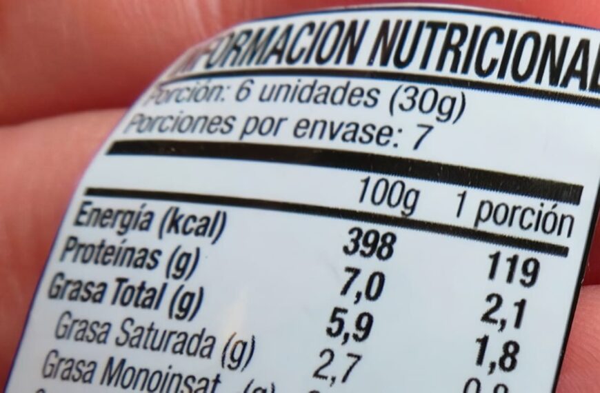 etiquetado de los alimentos