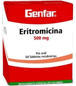 eritromicina 500mg genfar