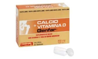 Calcio 600mg + Vitamina D 125 UI Tabletas Recubiertas