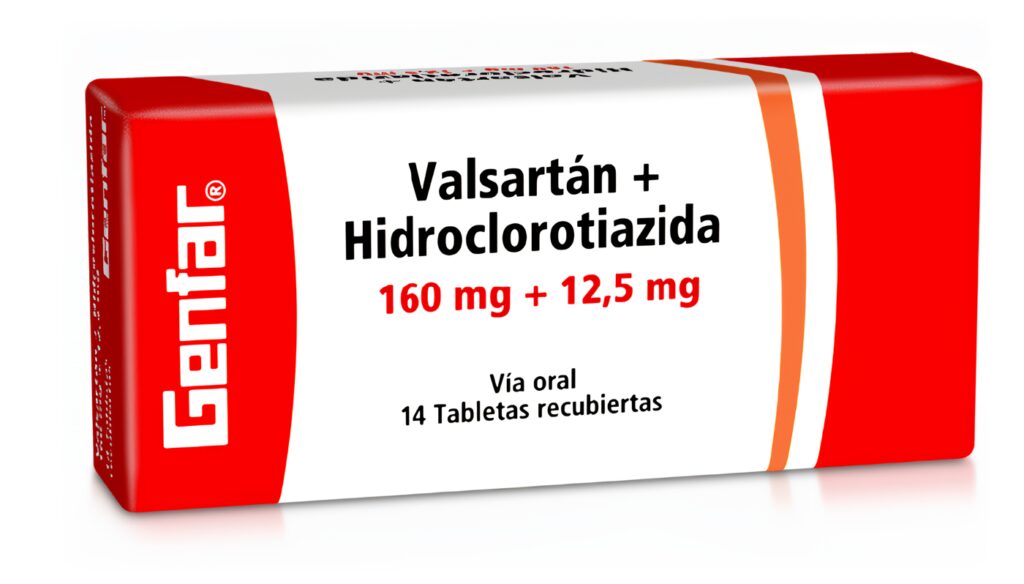 Valsartán 160mg + Hidroclorotiazida 12,5mg Tabletas Recubiertas