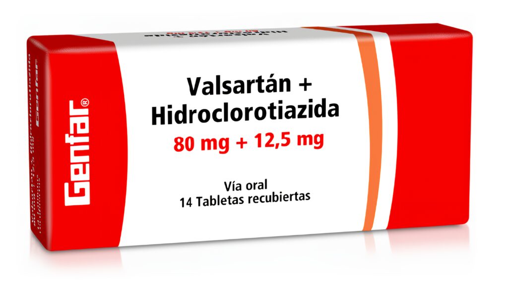 Valsartán 80mg + Hidroclorotiazida 12,5mg Tabletas Recubiertas