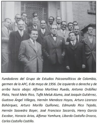 Miembros Fundadores del Grupo de Estudios Psicoanalítico de Colombia y Asistentes al Homenaje de Sigmund