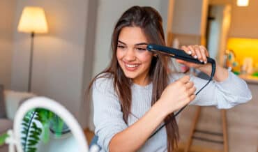Cuidado del cabello con plancha