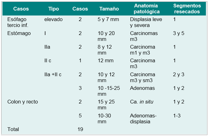 Pacientes tratados con REM utilizando copa endoscópica, Mucosectomía Endoscópica con Copa Plástica