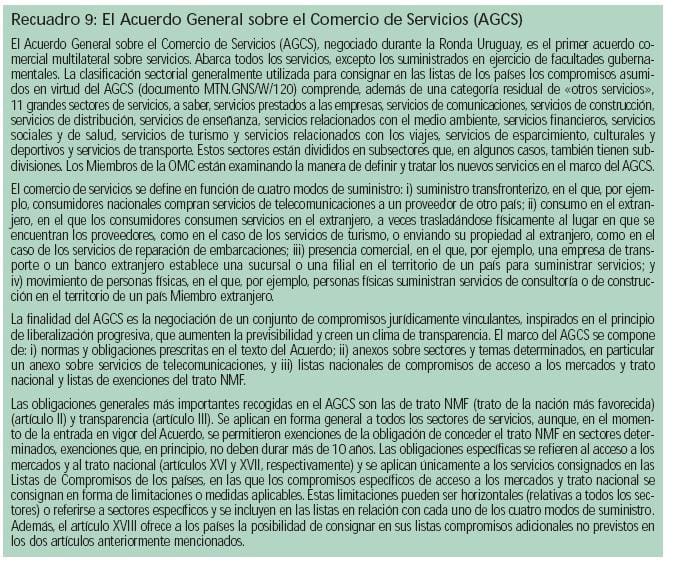 Acuerdo General sobre el Comercio de Servicios AGCS