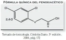 Fórmula química del fenoxiacético