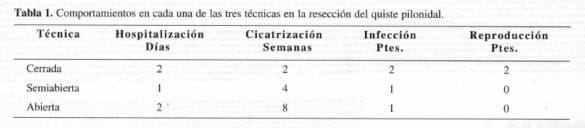 Técnicas en la resección del quiste pilonidal