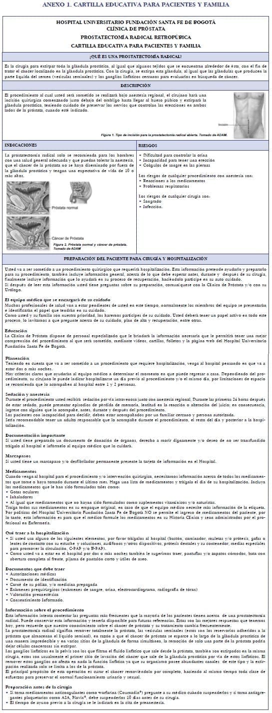 Cartilla Educativa para Pacientes y Familia Cartilla Educativa para Pacientes y Familia