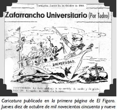 Caricatura publicada en la primera página de El Fígaro