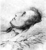Chopin en su lecho de muerto. Kwiatkowski
