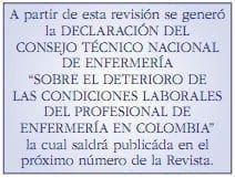 Declaración del consejo técnico nacional de enfermería