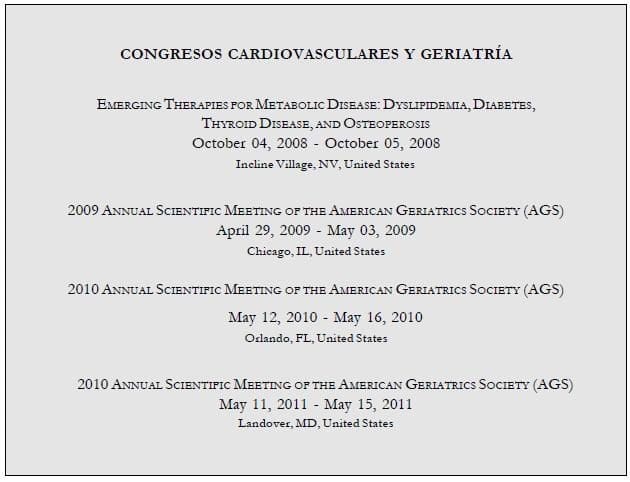 cardiovasculares y geriatría