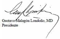 Firma Gustavo Malagón Londoño