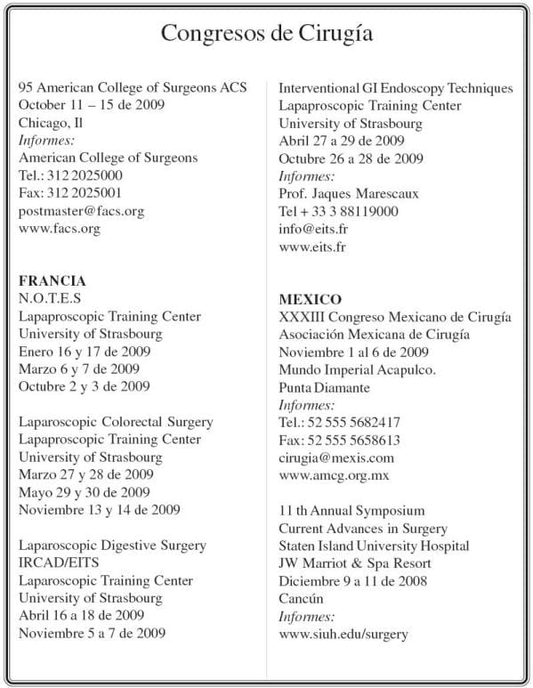 Revista de Cirugía: Congreso 2,Volumen 23 No. 4