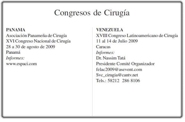 Revista de Cirugía: Congresos 2, Volumen 24 No. 2