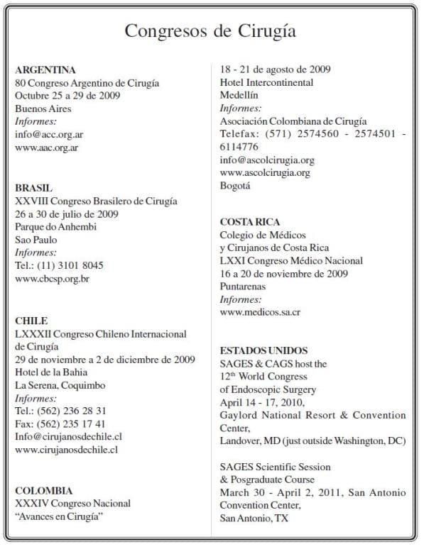 Revista de Cirugía: Congresos, Volumen 24 No. 2