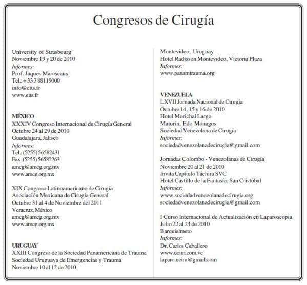 Revista de Cirugía: Congresos 2, Volumen 25 No. 2