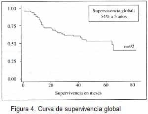 Adenocarcinoma Gástrico, Curva de supervivencia globaL