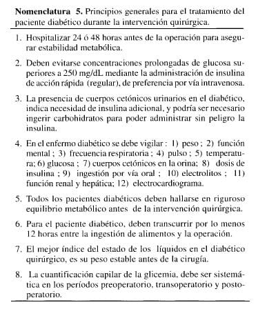 Principios Generales para el Tratamiento del paciente Diabético