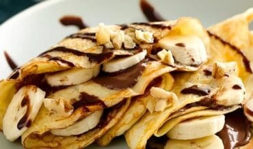 Pancakes de avellana y plátano
