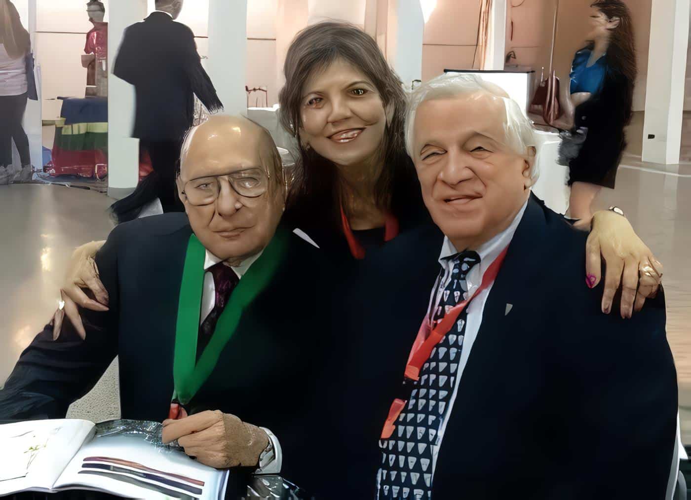 Sonia Echeverri con José Félix Patiño Restrepo y Stanley J. Dudrick