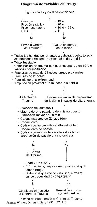 Diagrama de variables del triage