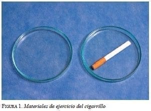 Materiales de ejercicio del cigarrillo
