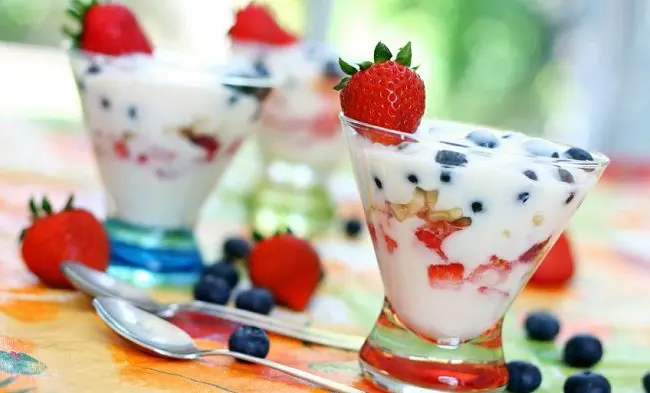 Vasitos de Yogurt con Frutas