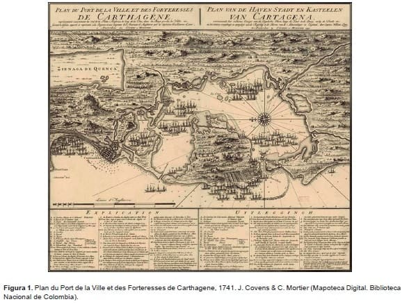 Plan du Port de la Ville et des Forteresses de Carthagene