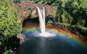 Cascada del Arco Iris, Isla Grande