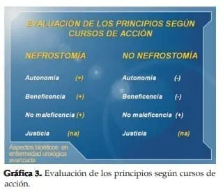 Evaluación de los principios según cursos de acción -Urología