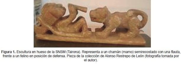 Escultura en hueso de la SNSM (Tairona)