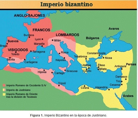 Imperio Bizantino en la época de Justiniano