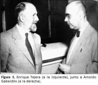 Enrique Tejera, junto a Arnoldo Gabaldón 