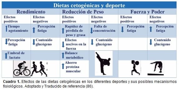 Efectos de las dietas cetogénicas en los diferentes deportes 