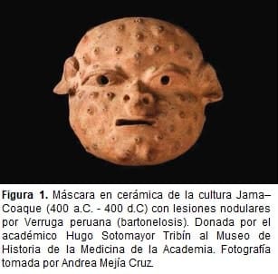 Máscara en cerámica de la cultura Jama– Coaque 