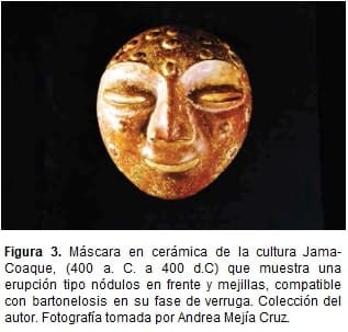Máscara en cerámica de la cultura Jama- Coaque
