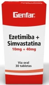 Ezetimiba + Simvastatina 10mg/40mg Genfar 7705959885663