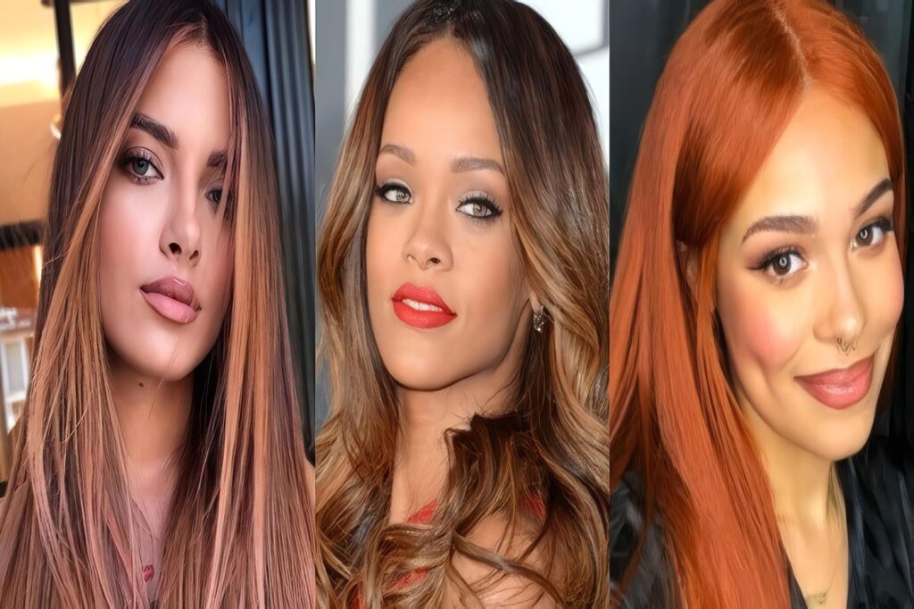 Cabello Cobrizo en Morenas