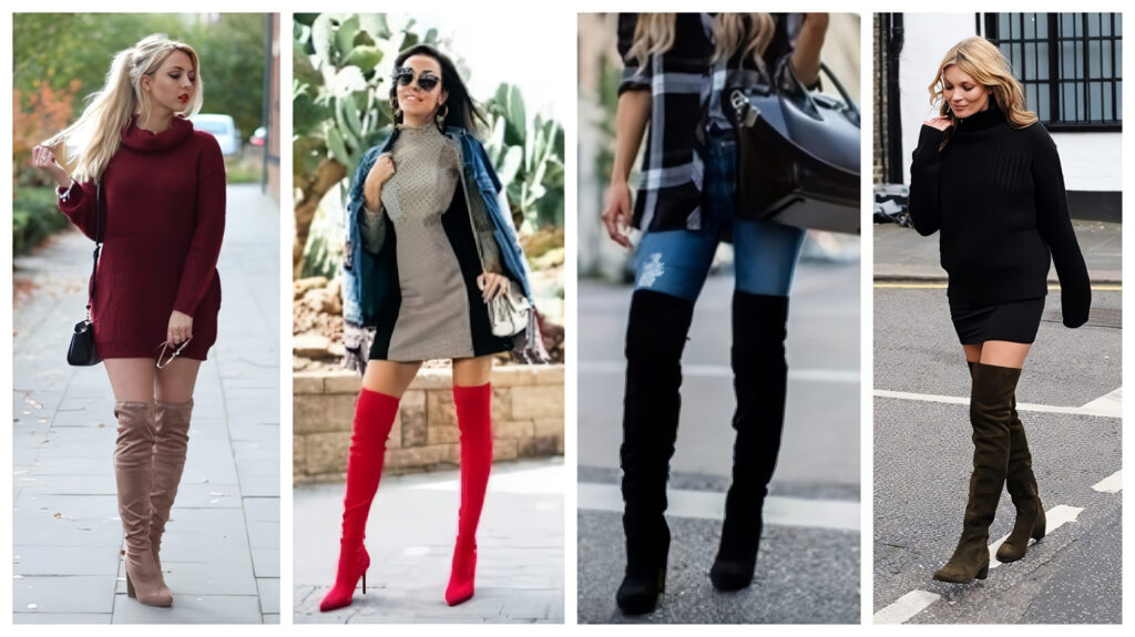 Botas altas cómo combinarlas en diferentes outfits