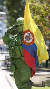 Militar bandera nacional de Colombia