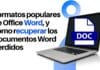 Formatos populares de Microsoft Word, y cómo recuperar archivos