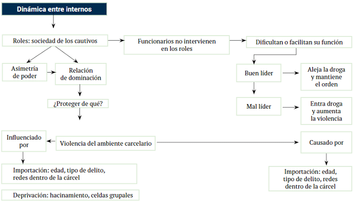 Figura 1 Dinámicas entre internos - estudio carceles chilenas